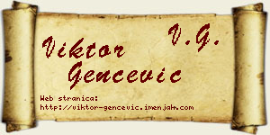 Viktor Genčević vizit kartica